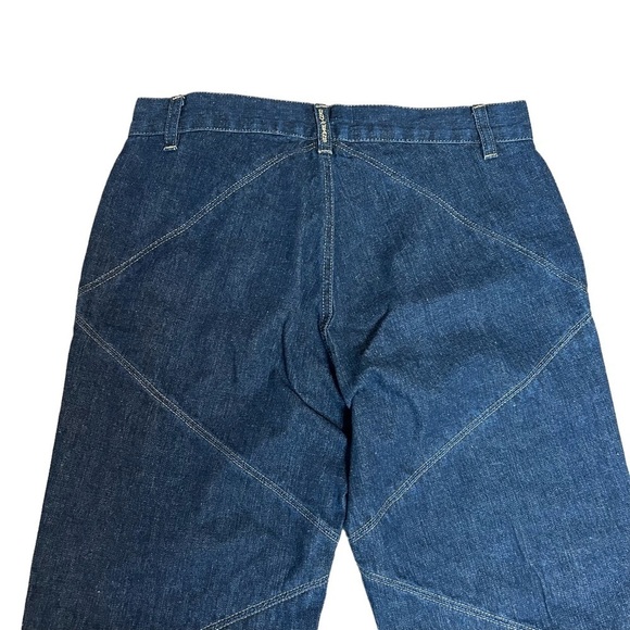 DKNY Wide Leg Jeans W/Gold Zig Zag Threading Sz.6 - Picture 15 of 16